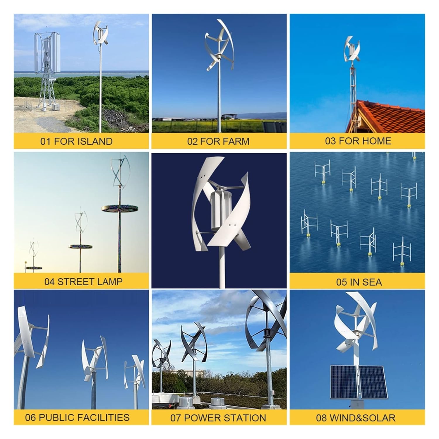 2000w Wind Turbine Generator 48v Alternative Energy Generator 220v AC Output Household Complete Kit with Controller Inverter - Onshore Wind(Hybrid Control,White_24V_2000W)