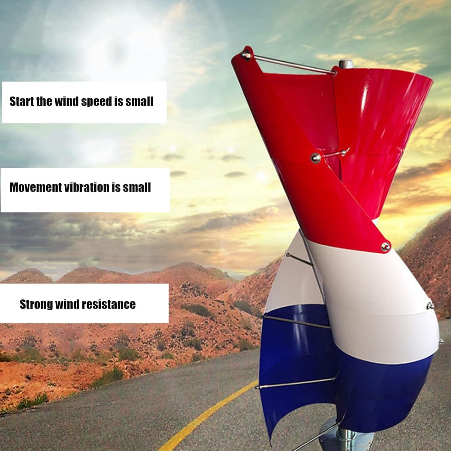 CAJUCA 9000W Wind Turbine Permanent Magnet Generator 3 Phase Vertical Household Vertical Axis Wind Turbine