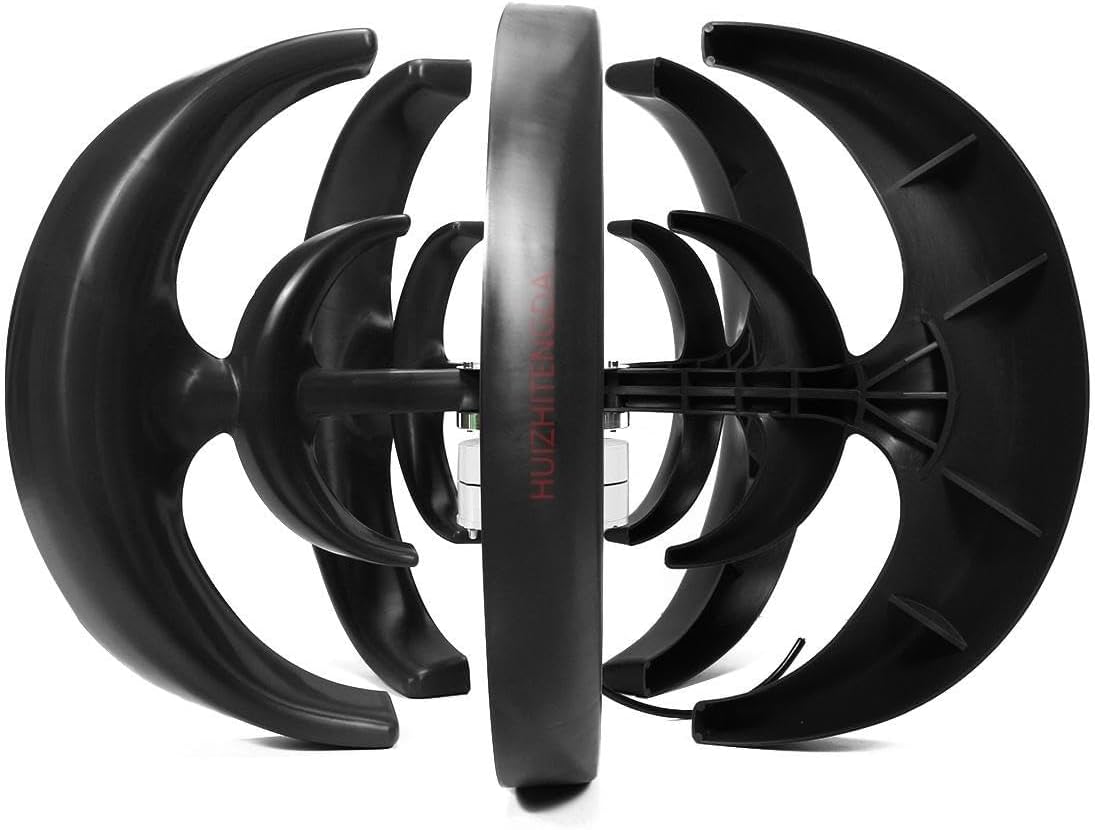 Wind Turbine Kit Home 2000W Wind Turbine Generator,48V 24V 12V 5 Blade Free Energy Windmill Wind Turbine Generator for Home Appliance Camping Solar (Color : 24v)