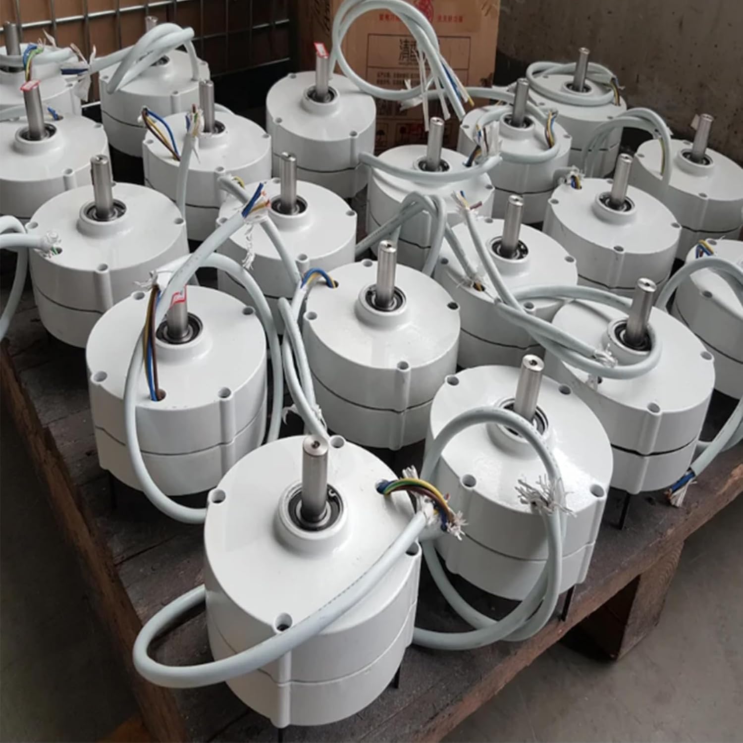 14000W 12V 24V 48V 220V 3 Phase Gearless Permanent Magnet AC Alternators Use for Wind Water Turbine Diesel Engine (with Base,White)