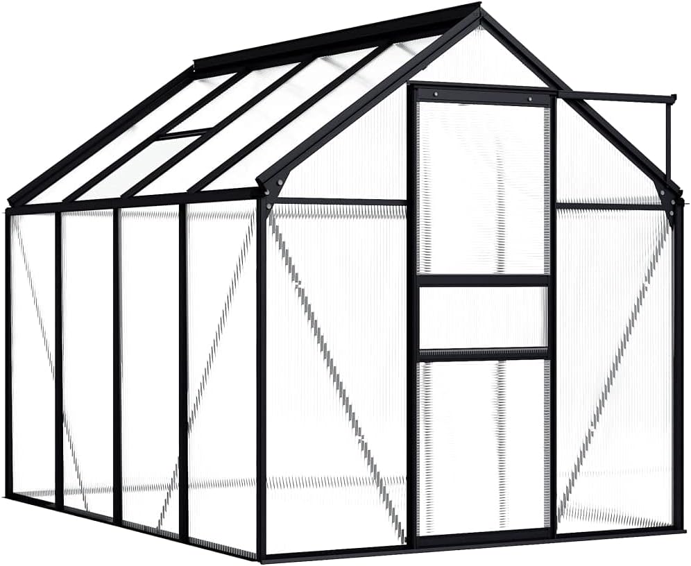 Polycarbonate Walk-in Garden Greenhouse Shed Green House with Aluminum Frame for Plants, 74.8