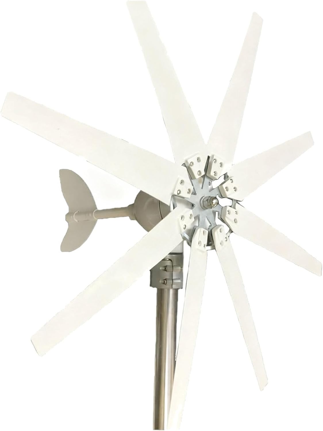 2000W Wind Turbine Generator Kit,8-Blade Wind Power Generator,12V 24V 48V 220V with Charge Controller,2m/s Start Wind Speed,with MPPT Controller,Suitable for Home,Farm,RV 12V