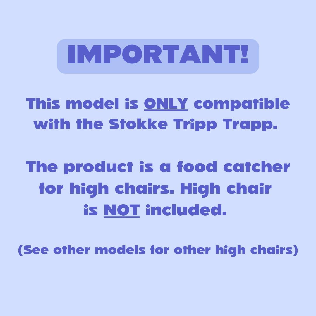 CATCHY -Food Catcher-Compatible with Stokke Tripp Trapp High Chair +11 Other High Chairs-Highchair Sold Separately-Baby & Toddler Food & Mess Catcher-Premium Linen Inspired -Under High Chair Accessory