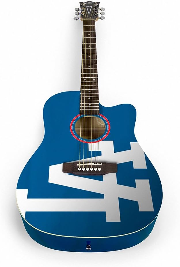 The Sports Vault MLB Los Angeles Dodgers ACMLB14Acoustic Guitar, Multi, One Size