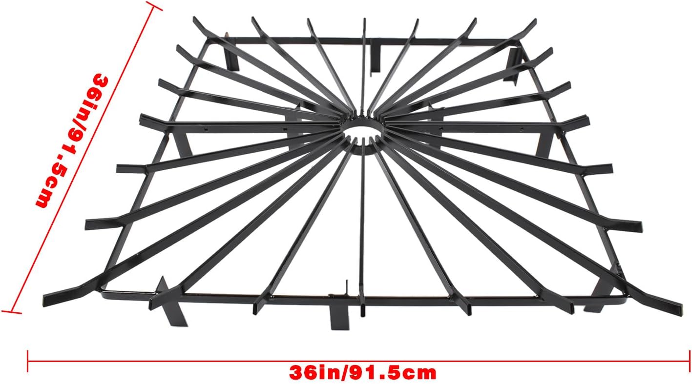 Square Fire Pit Grate, 36'' x 36''Heavy Duty Fire Pit Grates for Outside