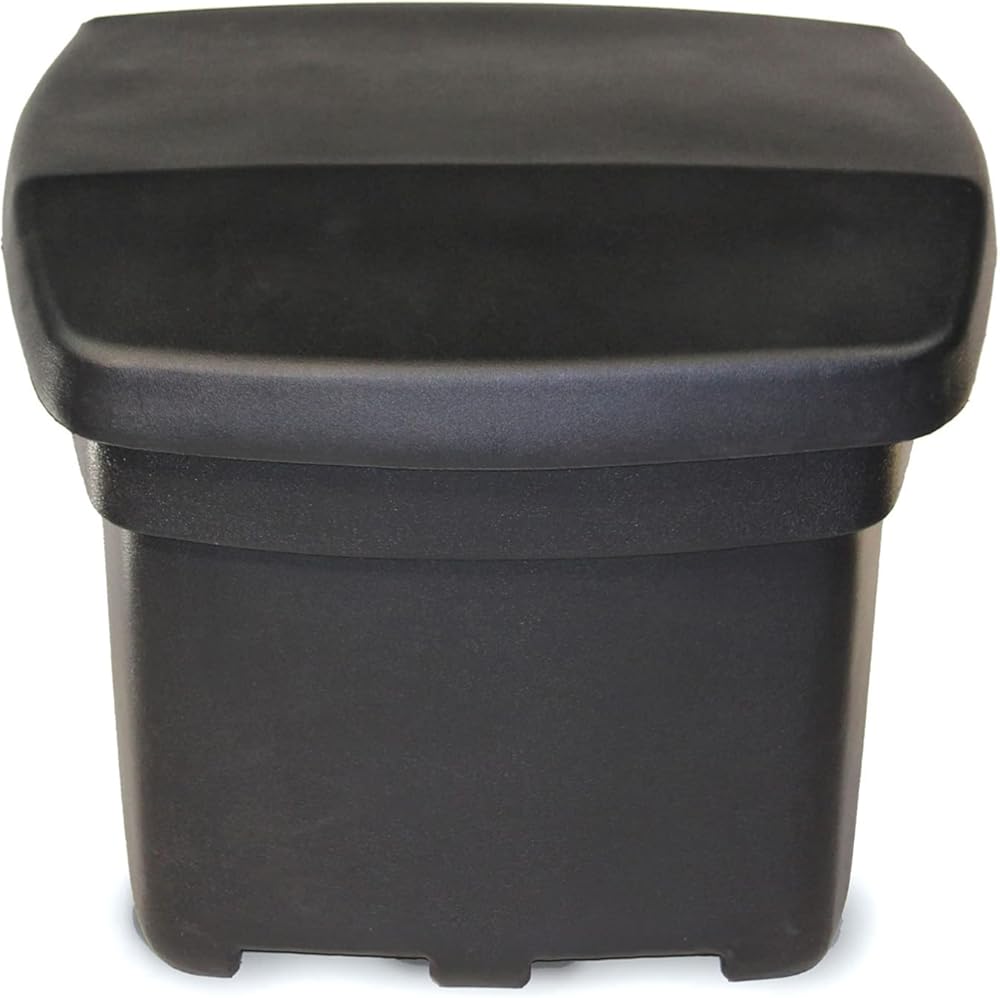 FCMP Outdoor - Outdoor Salt, Sand, and Storage Bin – Industrial Deck Box, Multi-purpose for Entranceways, Porch, Patio (SB140-BLK) Black (5 cu ft)