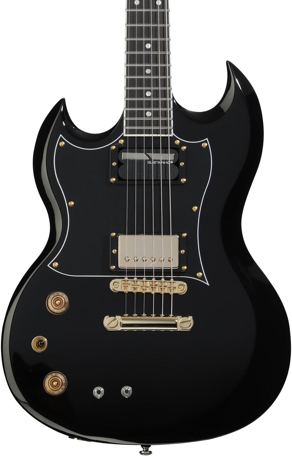 Schecter ZV-H6LLYW66D-S Zacky Vengeance Left-handed Signature Electric Guitar - Gloss Black