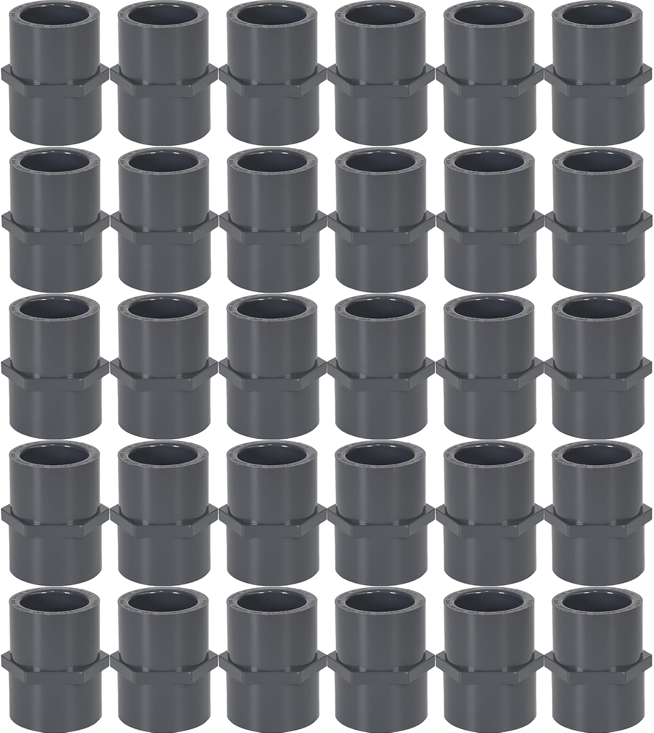 835 Series - Schedule 80 PVC Fittings (Black) - Female Adapter Connector - 1-1/2