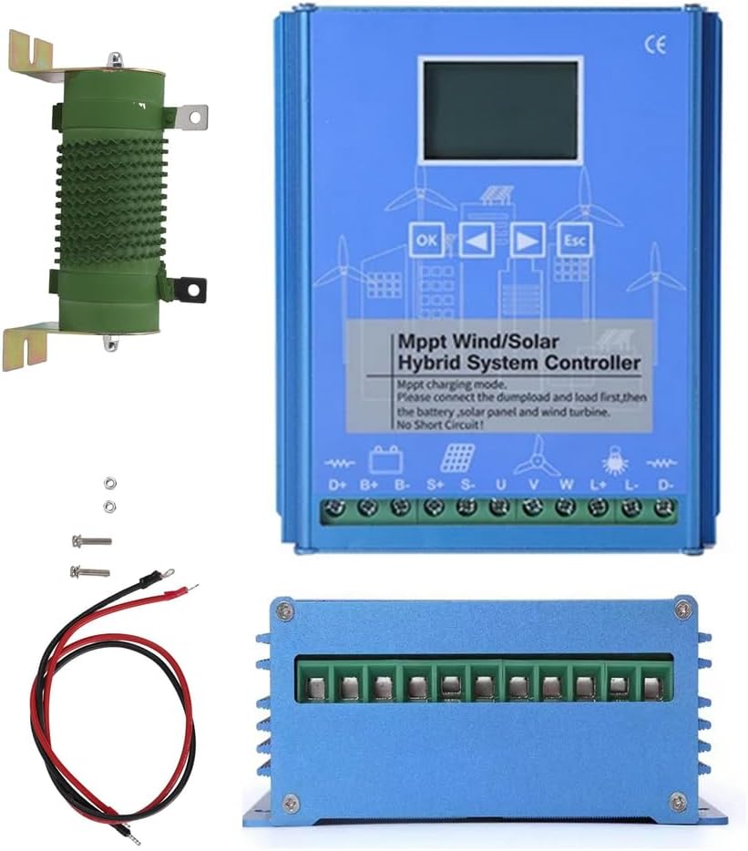 48v,HYZHANHONG with LCD Display Wind Solar Hybrid Charge Controller 3000W,12V24V/48V Automatic Wind and Solar Charge Controller Intelligent Regulator,48V