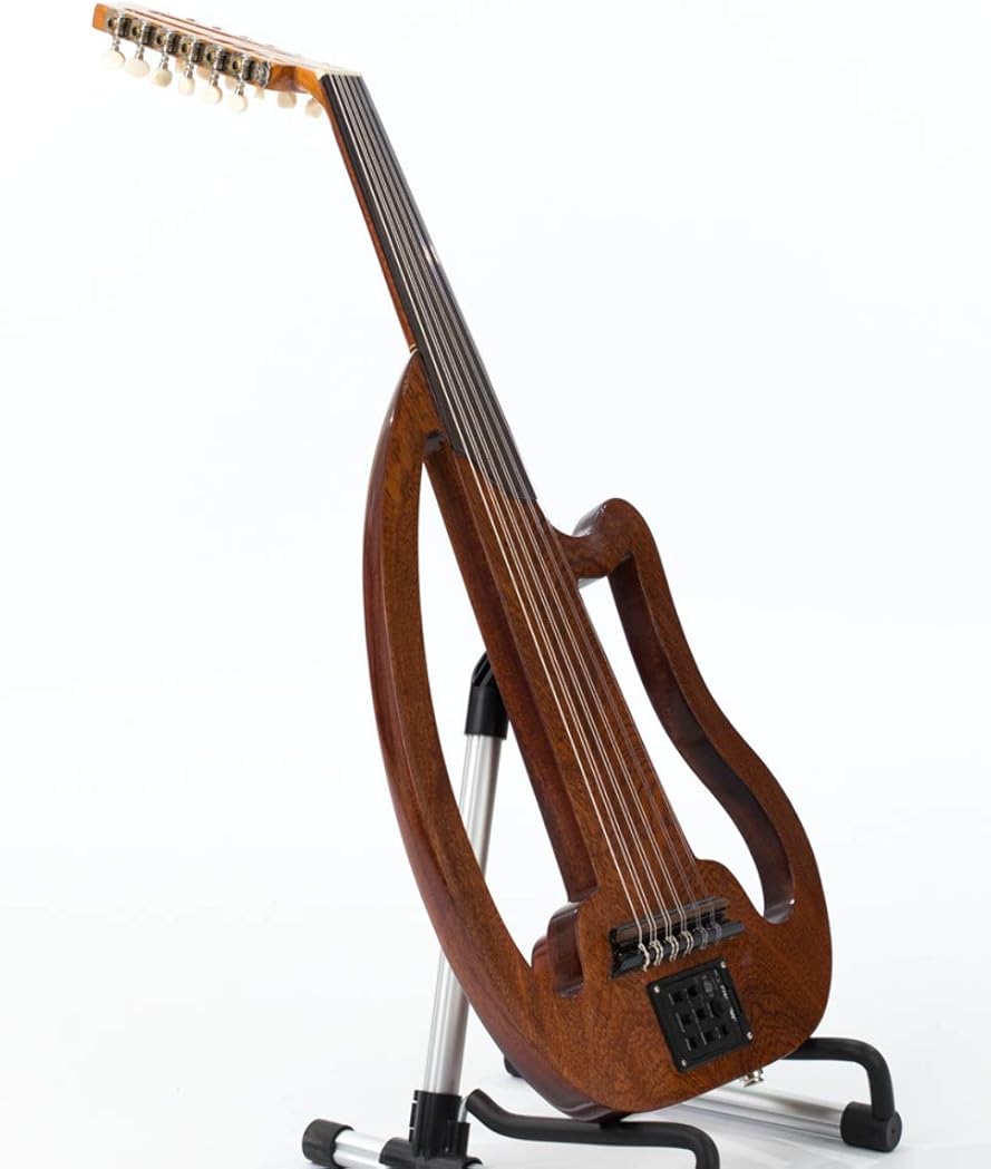 Electric Oud Silent Oud Mahogany, With Guitar Pegs, Electro Oud with Presys 301 Pickup, Soft case & Free Picks