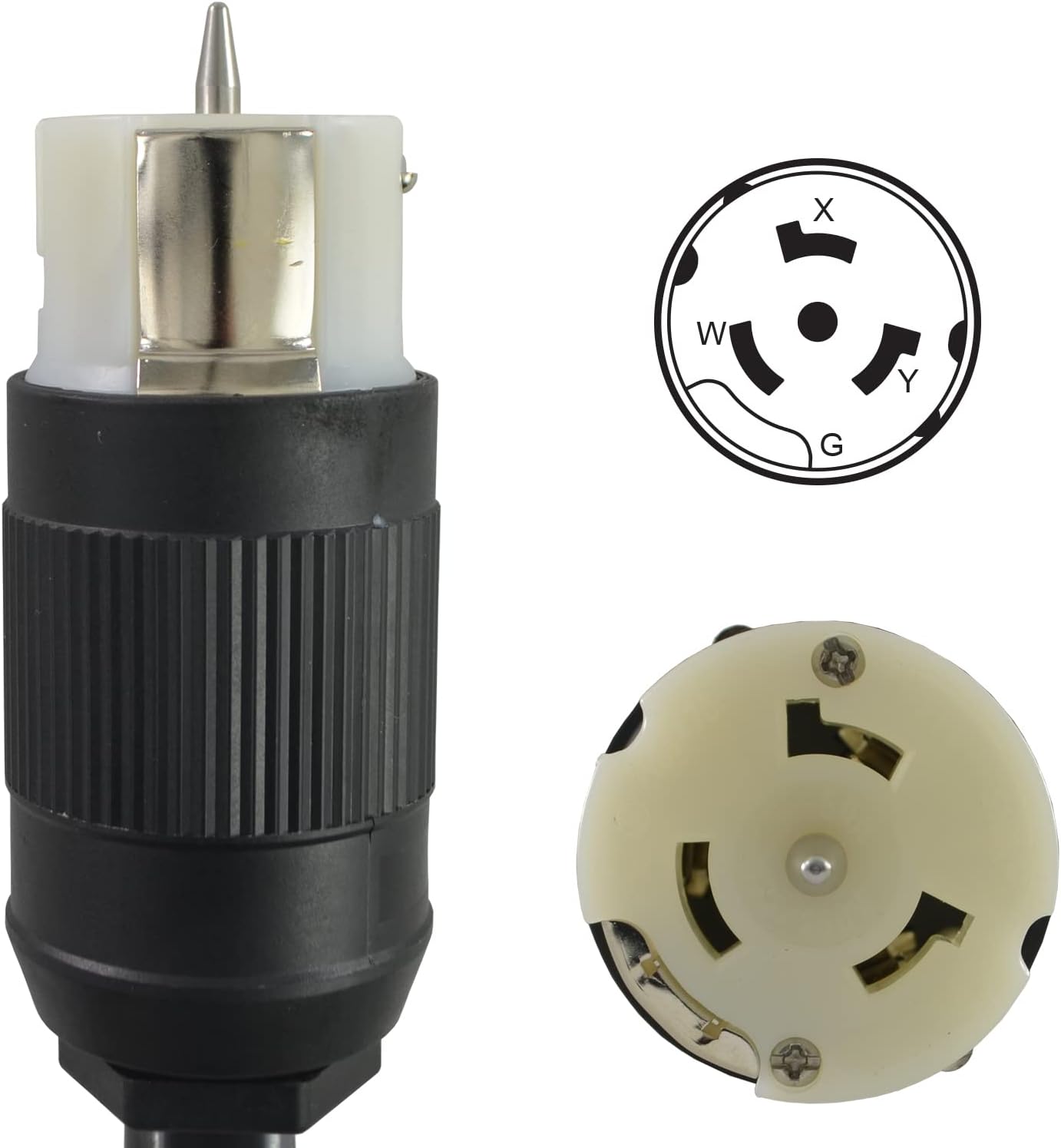 12 Foot 14-50P to CS6364 Temporary Generator 50 Amp Power Adapter