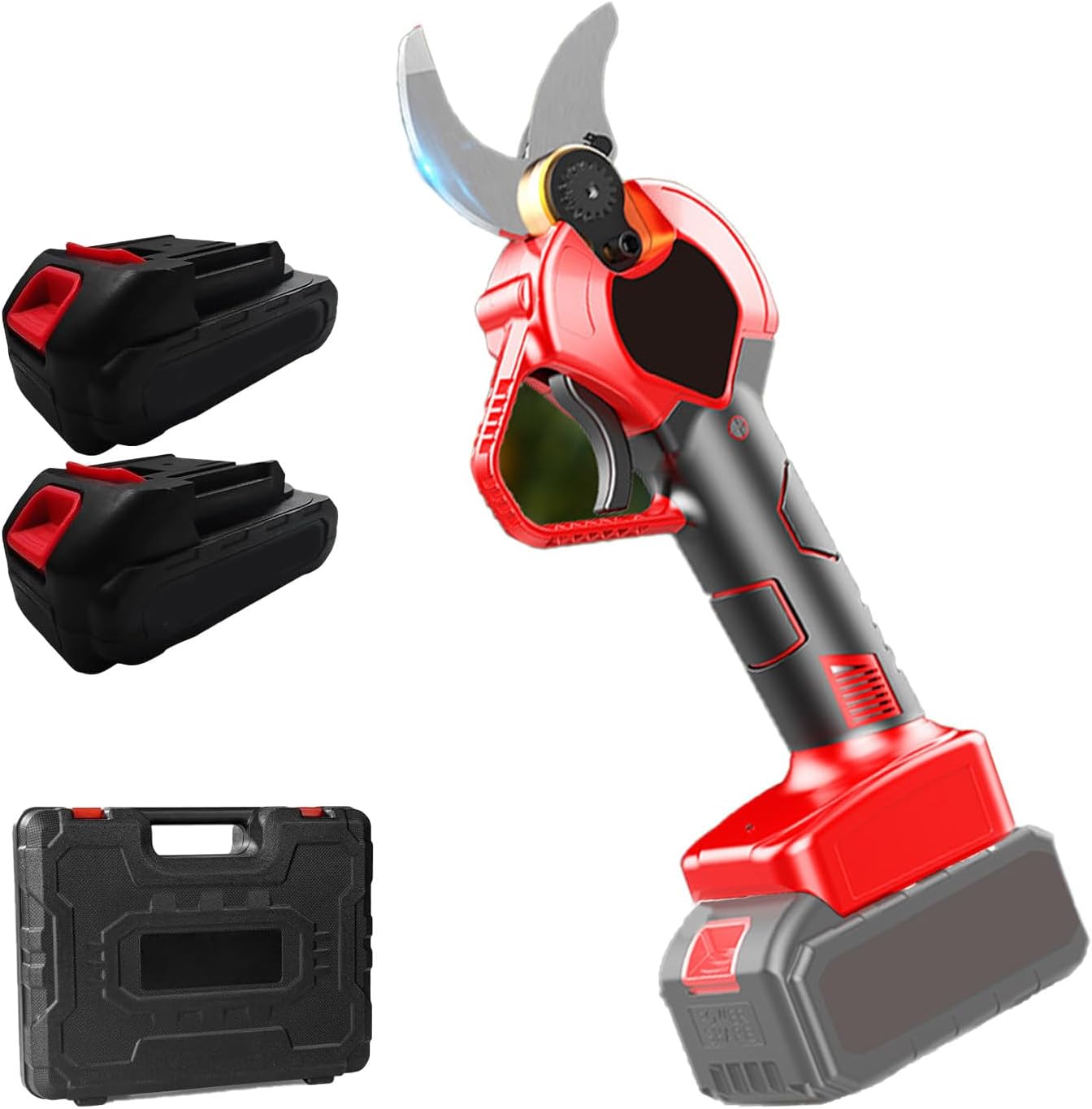 Electric Pruning Shears Professional Cordless Electric Pruning Battery Powered, Tree Branch Pruner Kit with 2 PCS Lithium Battery, Cutting Diameter Available,30mm(1.2in)