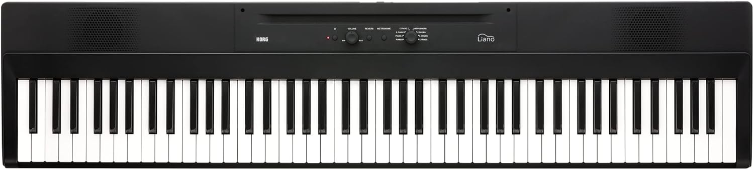 Korg Liano Portable 88-key Digital Piano w/ Semi-Weighted Keys, Bass Reflex Speakers and includes a Sustain Pedal & Power Adapter - Black