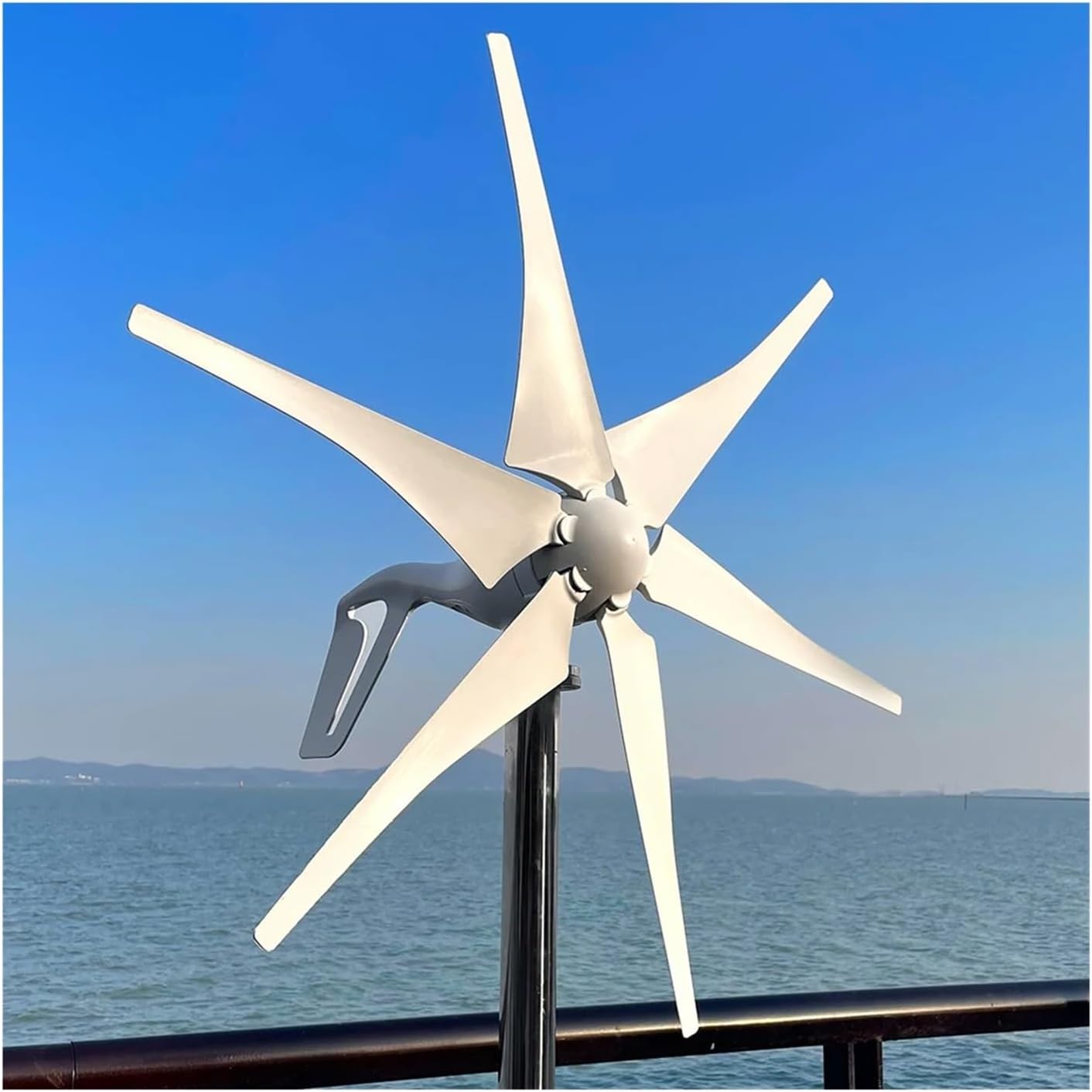2000W Horizontal Turbine Wind Turbine Generator Kit, 12V/24V/48V Low Noise Vertical Axis Wind Turbine Generator with Controller Low Starting Speed for Home(Hybrid Controller,12V_2000W)