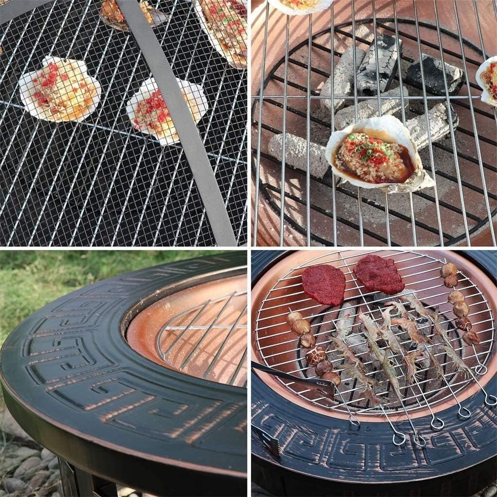 Fire Pits Outdoor Wood Burning Fire Pit Bonfire Wood Burning Patio Coal Grill Firepit