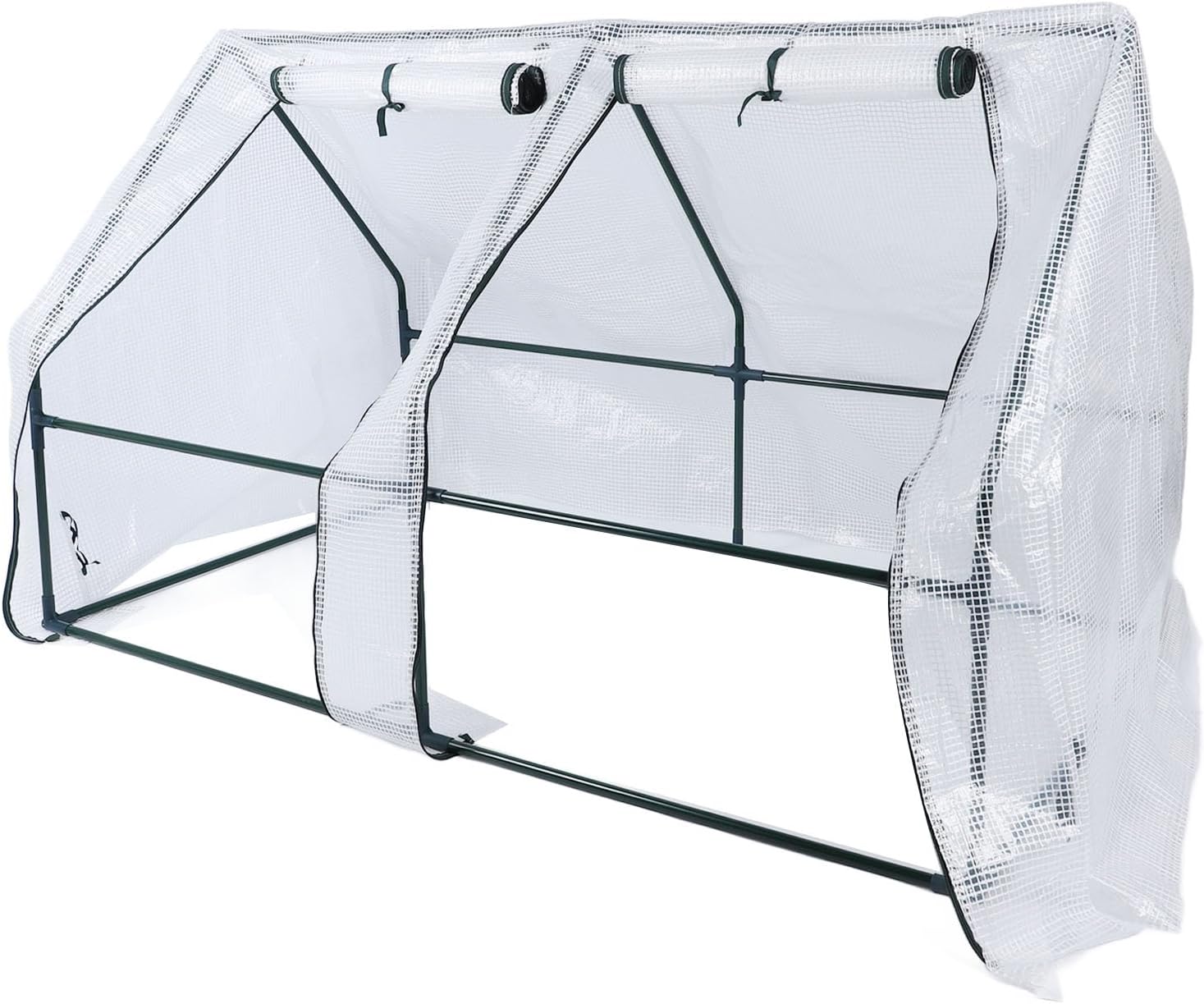 Portable Mini Greenhouse, Greenhouses Tent for Outdoors Dual Doors, Freeze Proofing Windproof Strong Steel Frame Green House for Outside Garden Patio Backyard Home