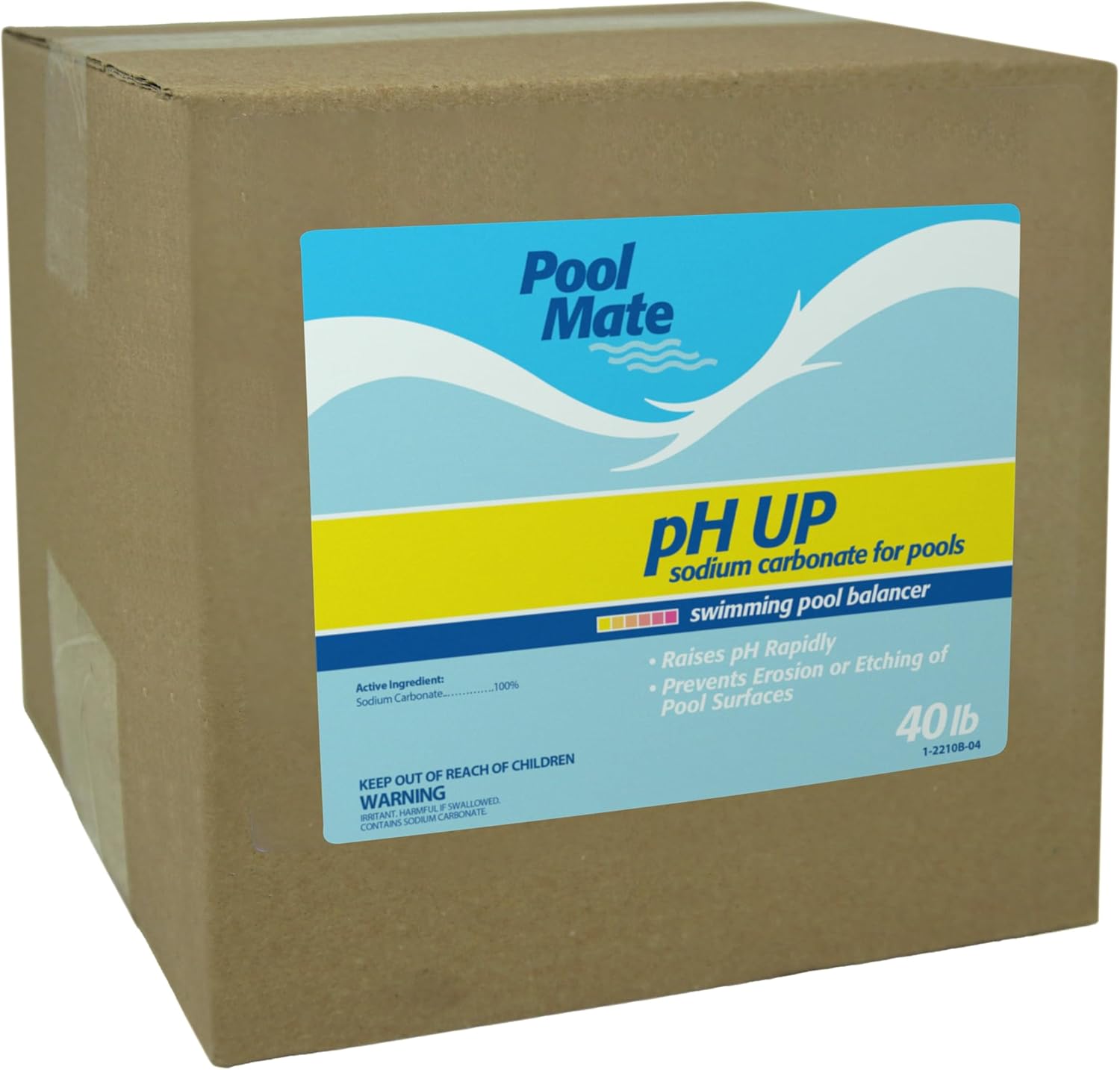 Pool Mate 40-Pounds Premium pH Up for Pools, 100% Sodium Carbonate