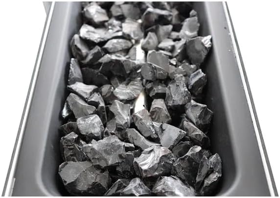 43 Inches Rectangular Fire Pit with Smoked Glass & White Metal Frame – Modern Outdoor Patio Heater for Backyard, Deck (1 Doors)