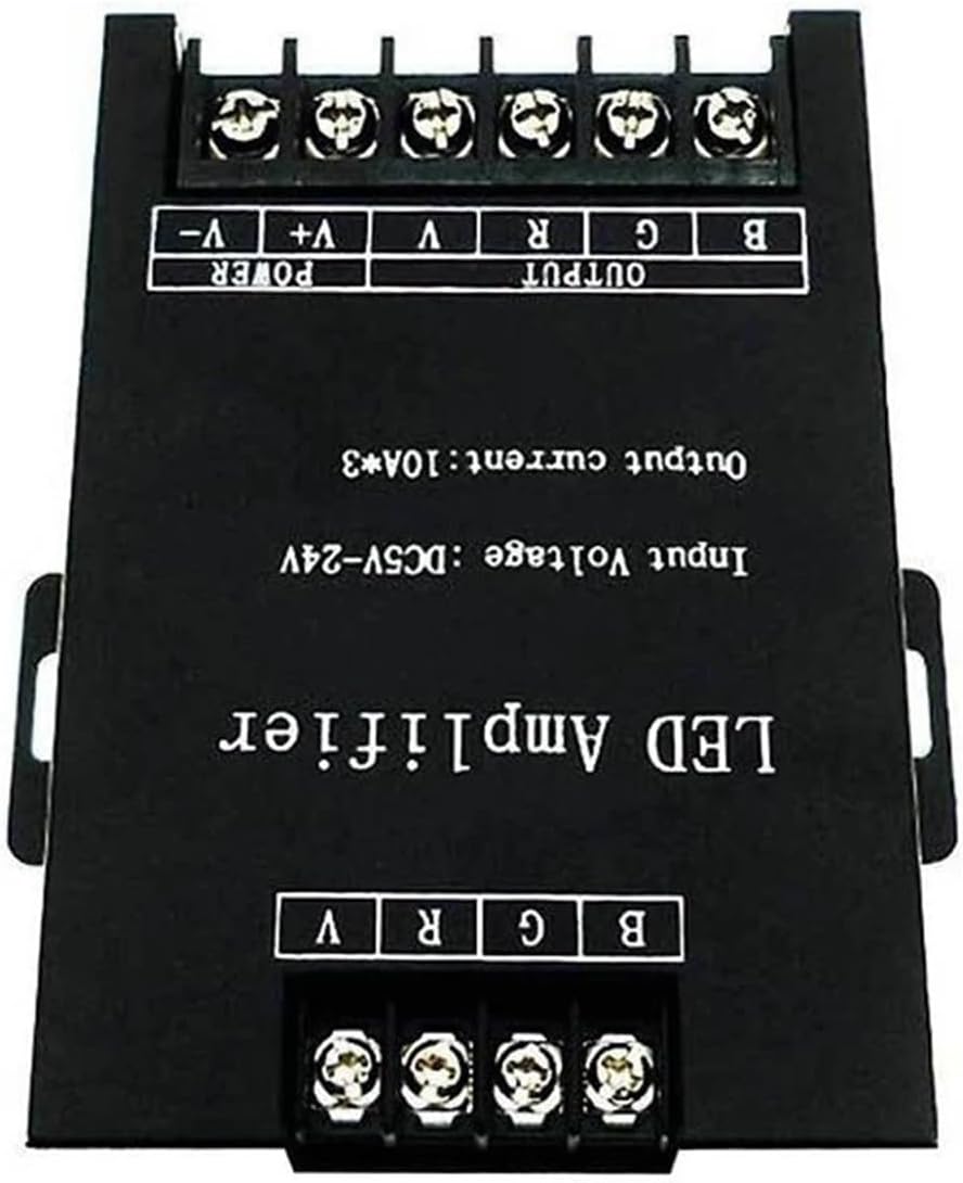DC5V-24V 30A Iron Case LED Controller Signal Amplifier 3 Channels Suitable for 5050 3528 RGB Light Strip Power Repeater
