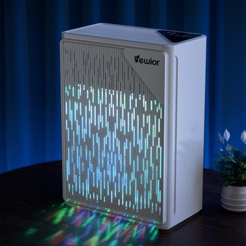 Air Purifiers for Home Large Room up to 2535ft², VEWIOR H13 True HEPA Air Cleaner for Bedroom with PM2.5 Display Auto Air Quality Sensor, Fragrance Diffuser for Wildfire Smoke Pet Hair Dust