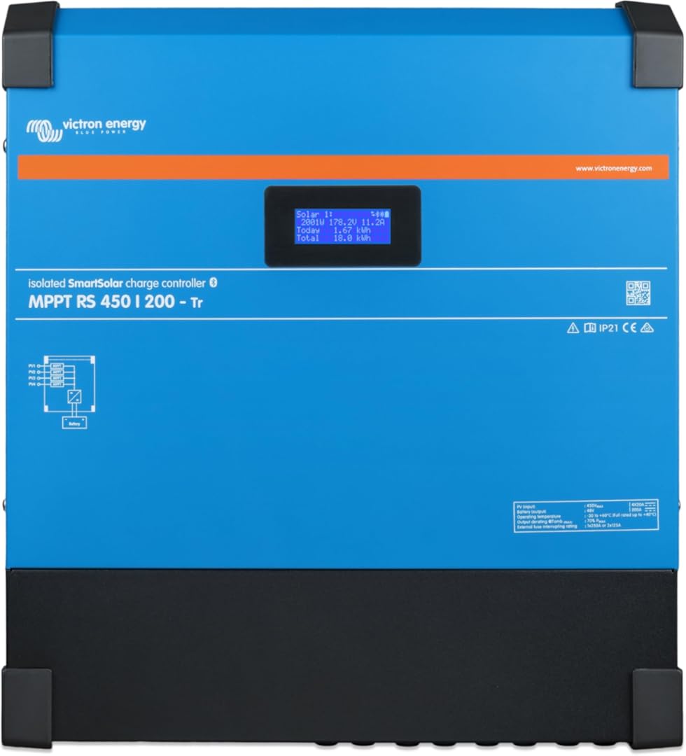 Victron Energy SmartSolar MPPT RS 450V DC 200 amp 48-Volt Tr Solar Charge Controller (Bluetooth)