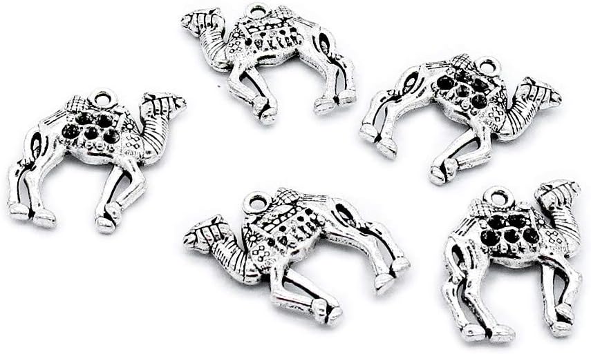 420 pcs Antique Silver Plated Jewelry Charms Findings Craft Making Vintage Beading F7WS4G Camel