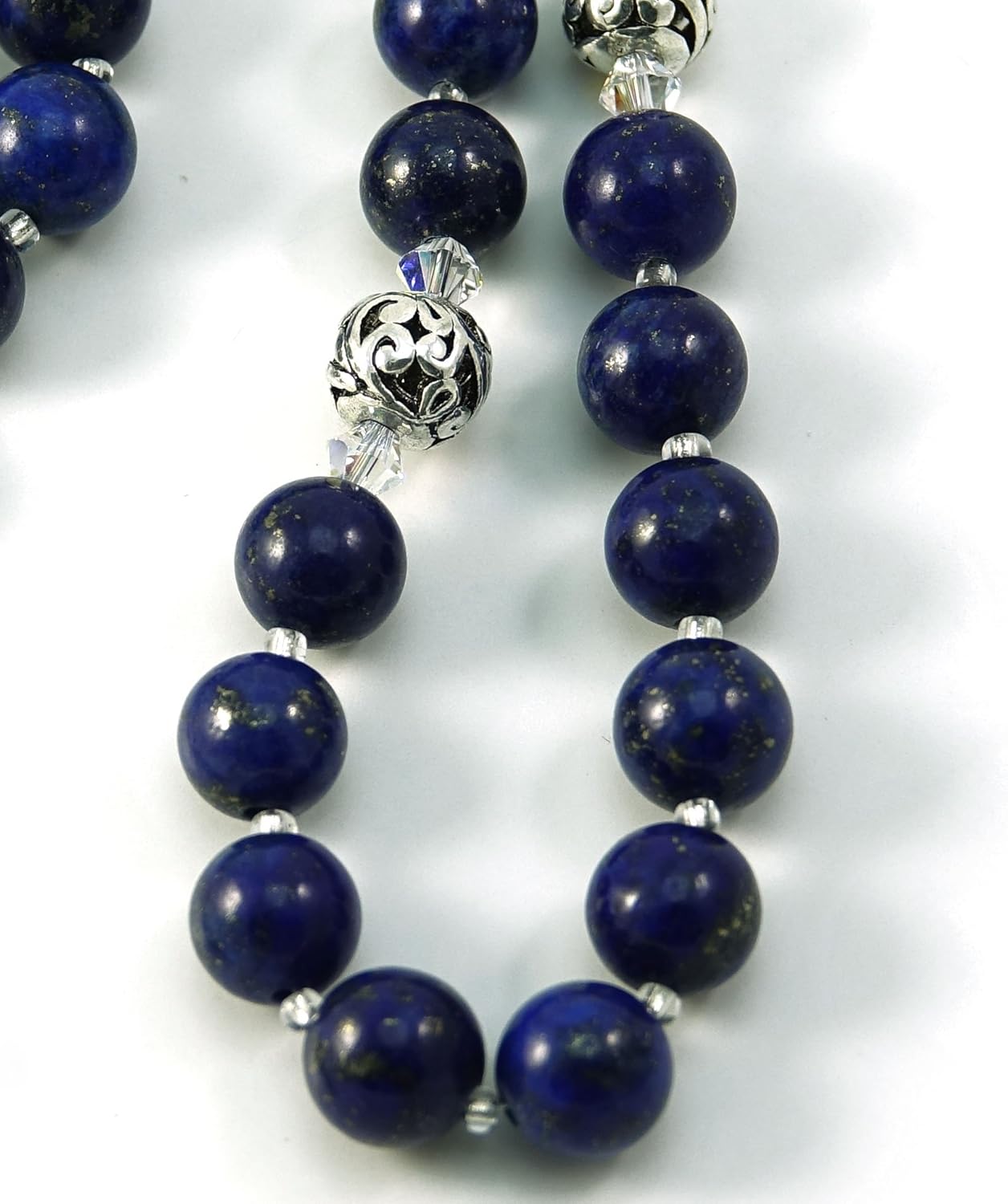 Christian Orthodox Prayer Beads Komboskini Chotki Lapis Gemstone with Made in Holy Land Crucifix and Blessed in the Church of the Holy Sepulcher (Not a Necklace)