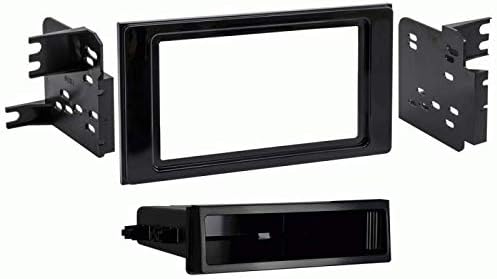 Single DIN Car Stereo Radio Install Kit (High Gloss Black) Package Compatible with for Toyota Prius L, LE, XLE 2020 Without Factory Amplifier (Will Not Fit Limited Models)