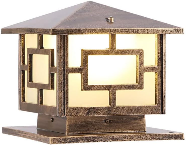 Outdoor Column Lights Waterproof Patio Outdoor Post Lights Fixture Anti-Rust Aluminum Modern Pillar Light Outdoor Exterior Post Light Fixtures for Garden Patio Lawn E26