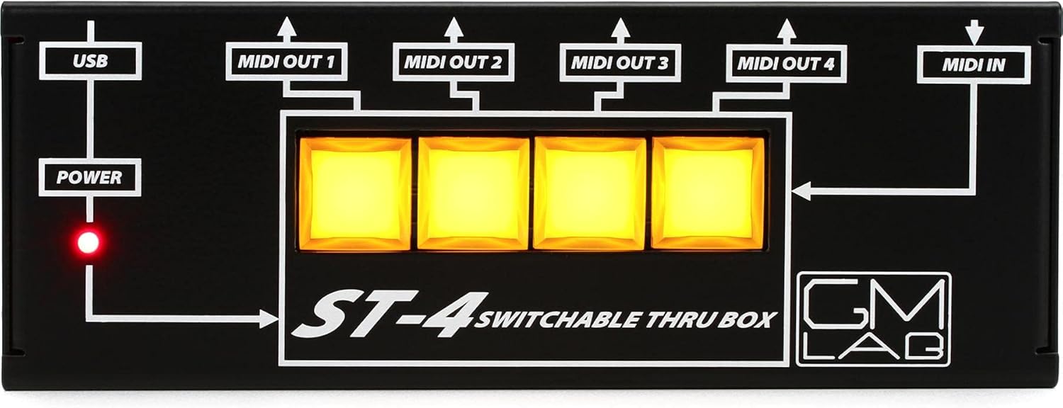 ST4 4-port Switchable MIDI Thru Box