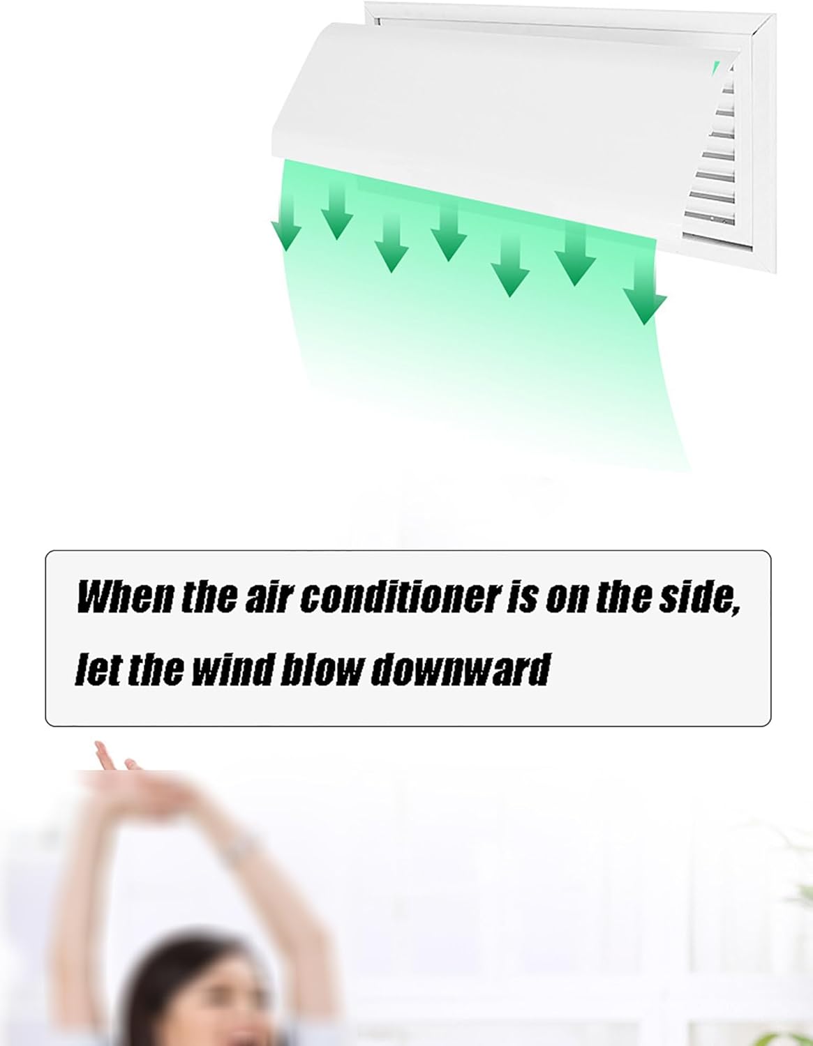 Air Conditioner Deflector Central AC Air Flow Deflector Prevent The Cold Air from Blowing Straight, Angle Adjustable, Applies to Commercial Office Public Area Home