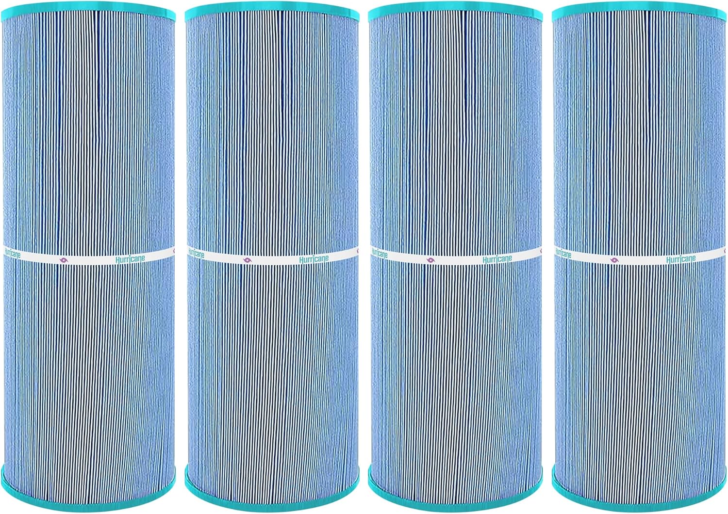 Hurricane Filters 4 Pack HF5374-01M Elite Aseptic Spa Filter Cartridge - Replacement for PLBS75 Unicel C-5374, Filbur FC-2971, Rainbow, Waterway, Leisure Bay, S2/G2 Spa 75