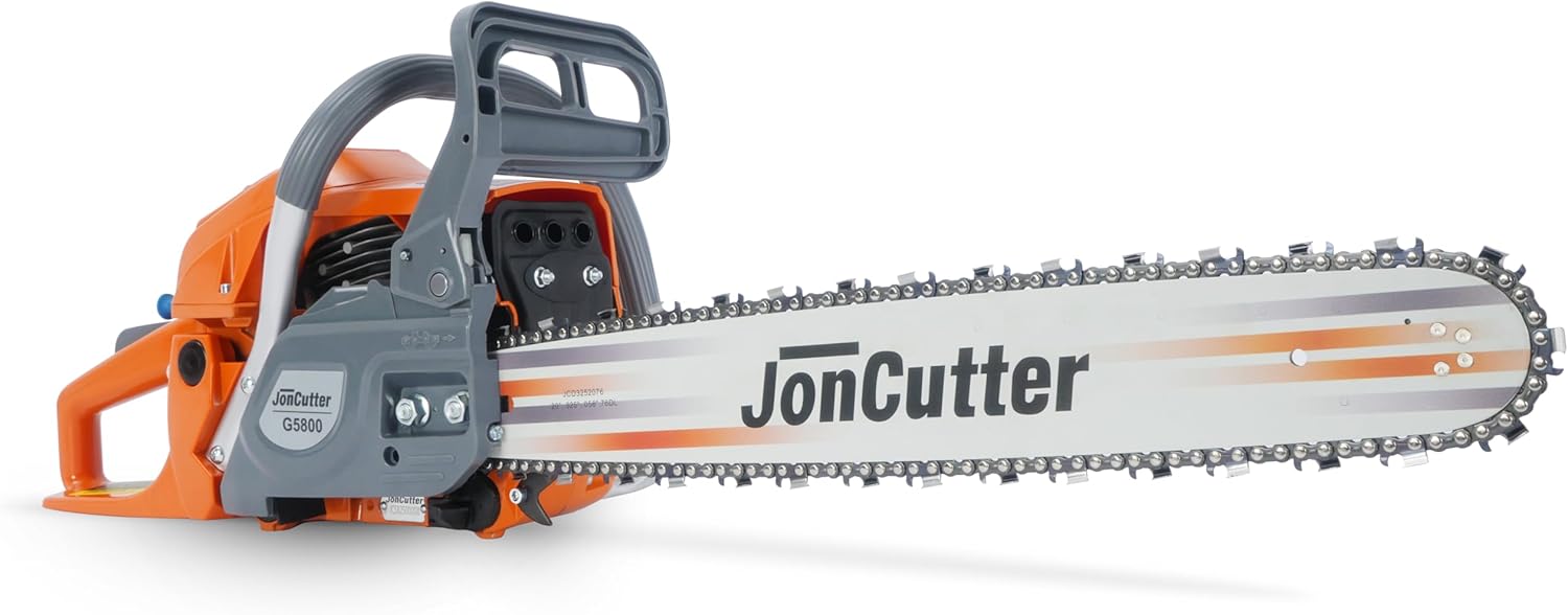 58cc JonCutter G5800 Gasoline Chainsaw Power Head With 18inch .325'' .058'' 72 Drive Links Saw Chain and Guide Bar
