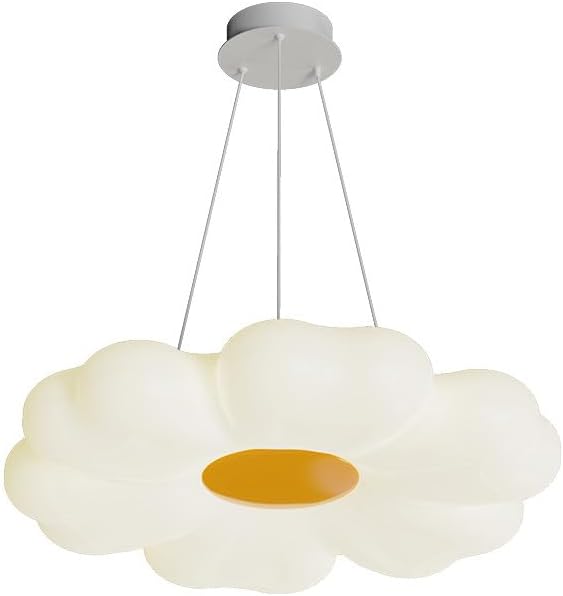Cute Flower - Shaped Dimmable LED Acrylic Milky - White Ceiling Pendant Lamp for Girls' Bedroom, Kids' Room, Baby Room, and Study - Ideal Home Decoration