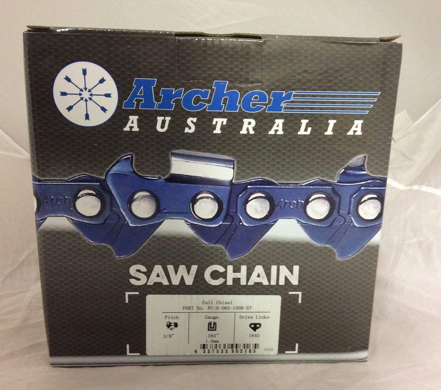 Archer Chainsaw Chain100ft Roll 3/8 .063 Chisel SKIP TOOTH Chain