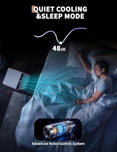 8000 BTU Portable Air Conditioner - 3-in-1 AC Units Fast and Quiet Cooling with Smart Remote Control Sleep Mode Cool/Dry/Fan, 24H Timer for Rooms up to 350 Sq.Ft for Bedroom Kitchen Office