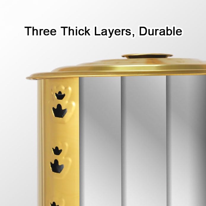 KAVERN Burn Barrel, Fire Pit, Burn Cage, Backyard Fire Pit, Incinerator, Burn Barrel for Yard Waste, for Wood Rubbish Leaves Burning(Large)(S)