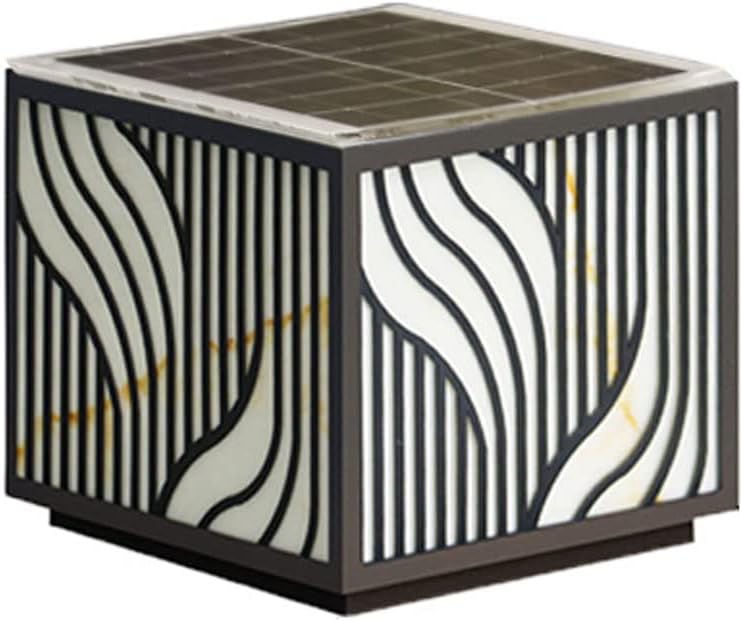 LED Solar Post Lantern Lamp,Chinese Style Retro Outdoor Waterproof Stigma Lamps,Modern Simple Gate View Column Light,Walled Villa LED 3 Color Dimming Solar Pillar Light,for Wood Fence,Deck