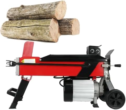 Electric Log Splitter, Hydraulic Wood Splitting Machine for Small to Medium Wood Burners, Efficient Firewood Splitting with Foot Switch and Cross Head