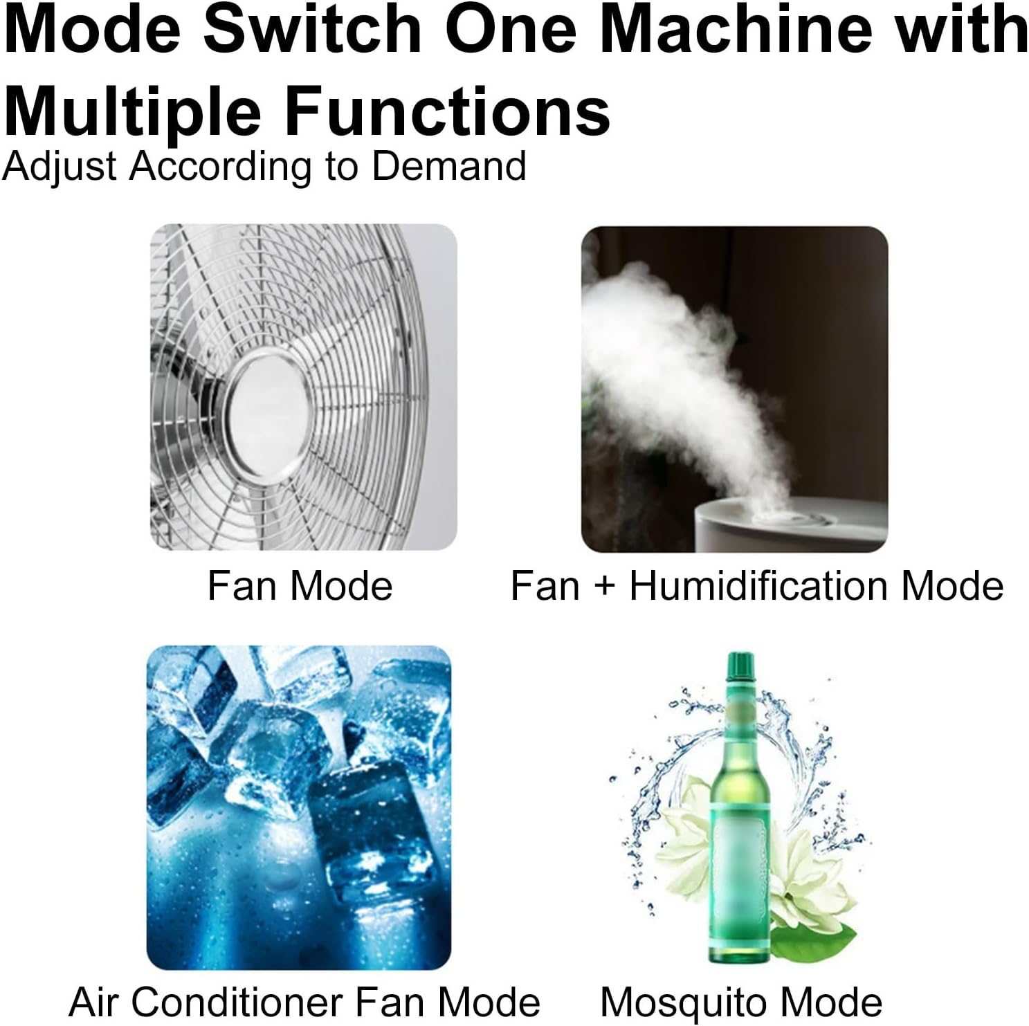 Evaporative Air Cooler Portable Air Conditioner, Fan Cooler with 120° Oscillating, 3 Wind Speeds, Evaporative Cooler for Outdoor Indoor Use(Size:88cm-50L)