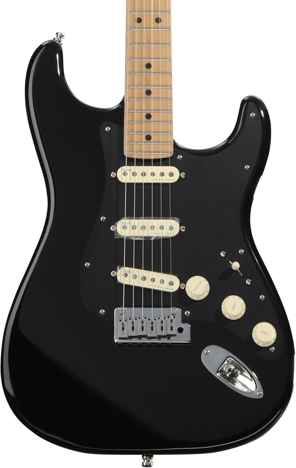 Fender American Ultra II Stratocaster Electric Guitar - Black, Maple Fingerboard, Sweetwater Exclusive