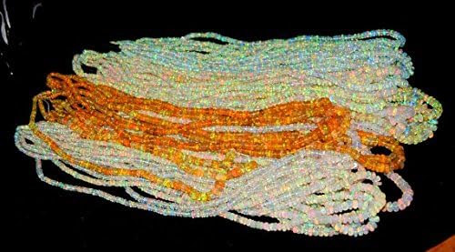 16 inch 2-6mm natural untreated lustrous ethiopian welo opal smooth rondelle beads ethiopian opal rondelles free