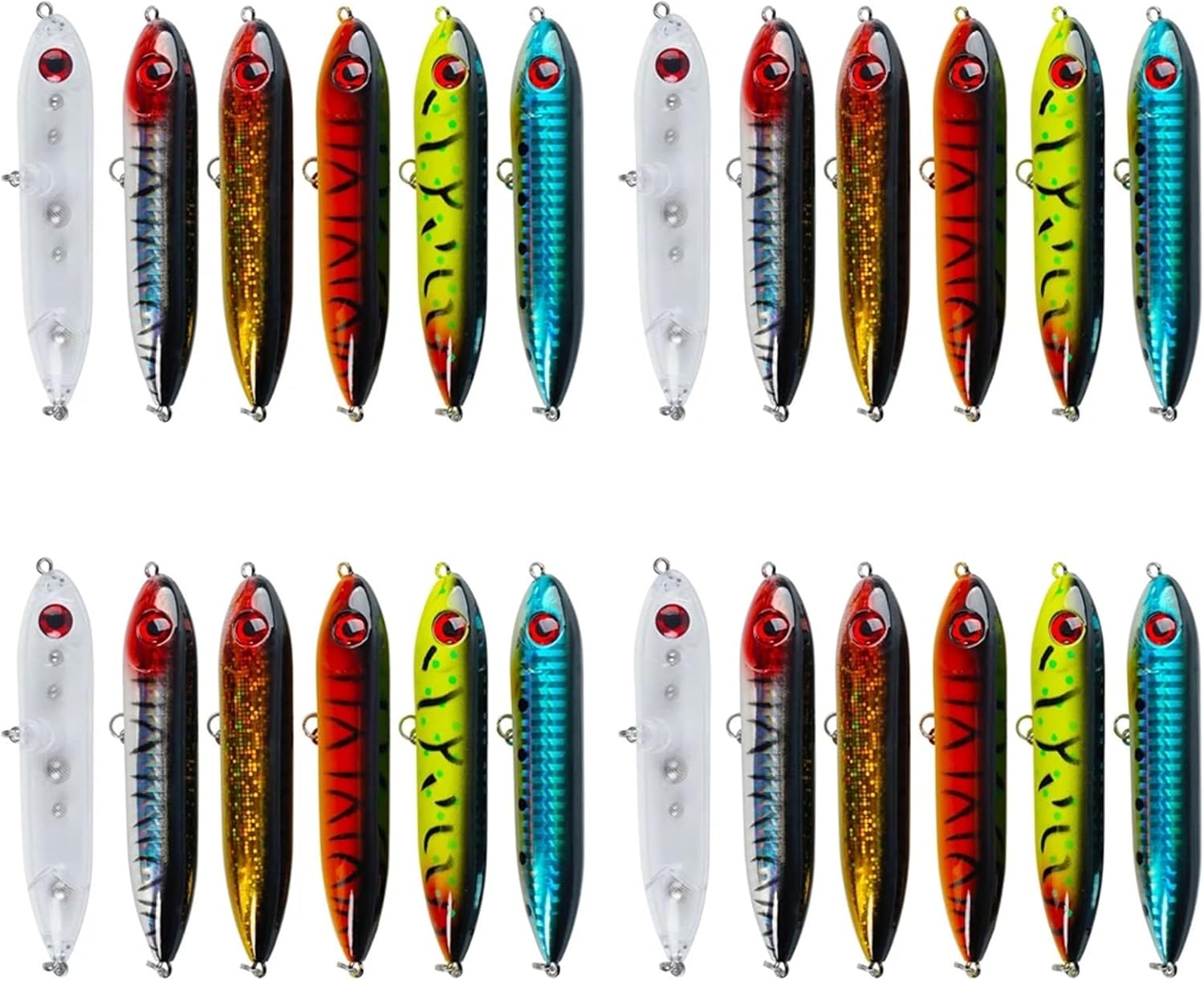 12Pcs/24Pcs Catfish Rattling Line Float Lure Topwater Catfish Buoy Floating Bait (Color : 24Pcs Catfish Float)
