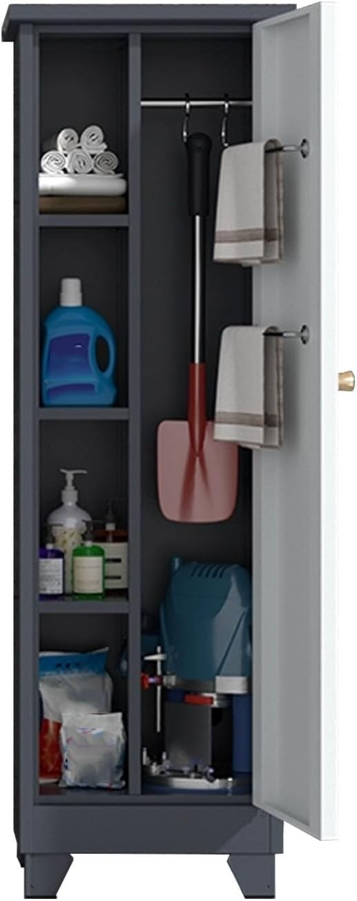 Outdoor Cabinets Weatherproof with Shelves Adjustable Foot Pads, Outdoor Storage Cabinet Waterproof Standing Thickened Cold Rolled Steel for Patio Furniture Pool and Garden(Multi-Colored)