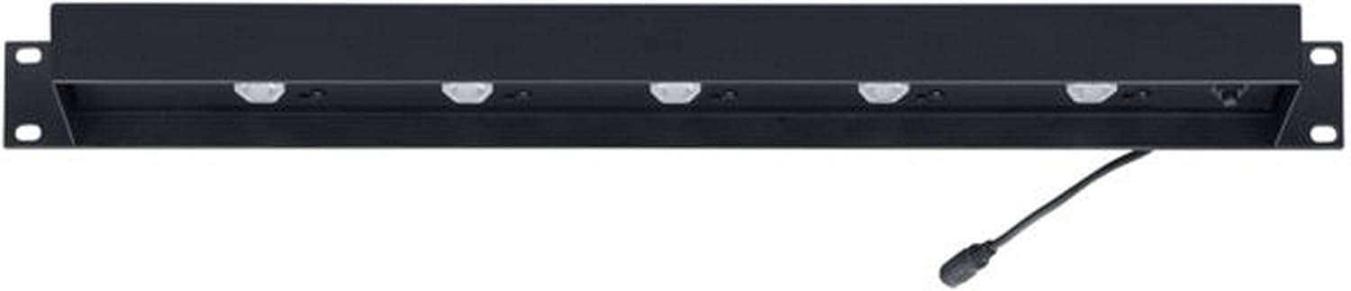 Lowell RPL-F Front/Rear-Mount Rack Panel with LED Lighting; 5-LED Modules, Total 525 Lumens; Pure White Light (6000-6500K); 12VDC, 1A Output Power Supply; Push Button On/Off Switch
