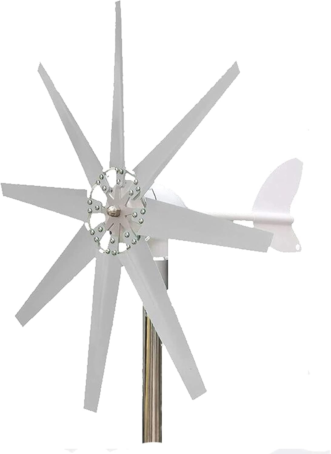 8000W Wind Turbine Generator Kit,12V 24V 48V with Controller Efficiently Wind Generator Kit 8 Blades 360° Automatic Rotation for Farm, Highway