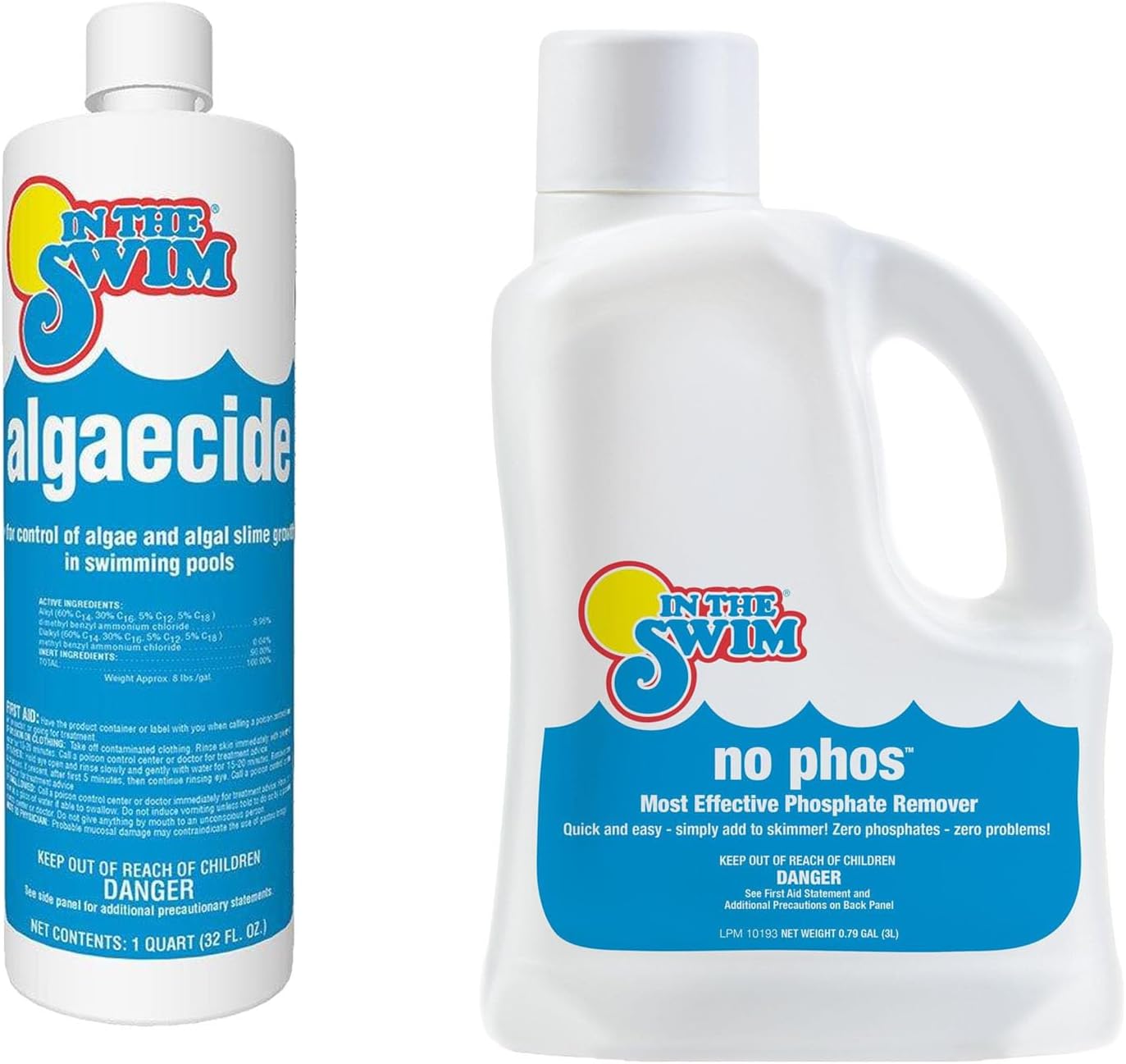 In The Swim Algaecide 1 Qt. and NoPhos 3L Bundle - Algae Prevention & Phosphate Control System