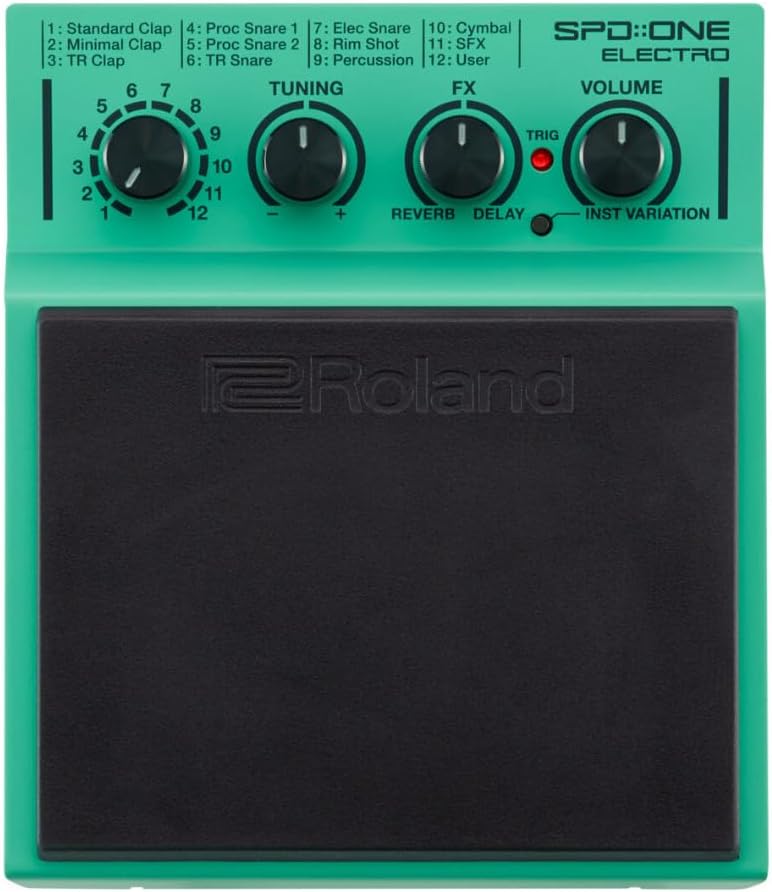 Roland SPD-1E Percussion Electronic Drum Pad, Electro, Green