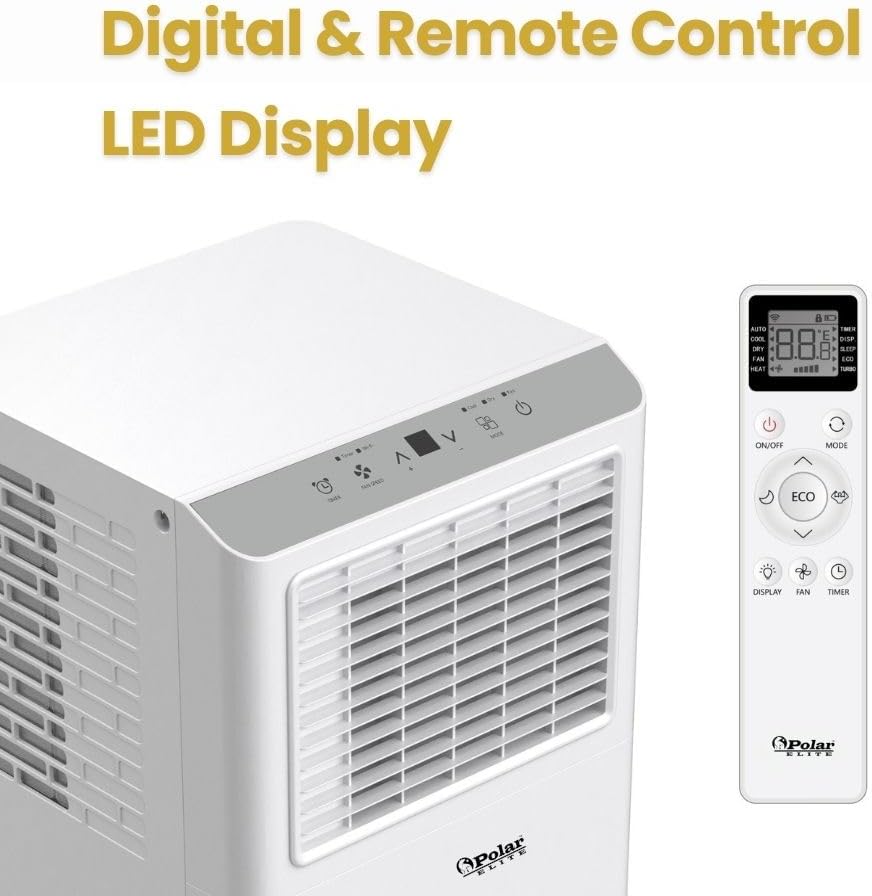 Portable Air Conditioner, 10,000 BTU ASHRAE (6,000 BTU DOE), Cools Up to 250 Sq. Ft., with Cool, Fan, Dry Modes, Full Function Remote Control Window Kit & 2-Year Warranty