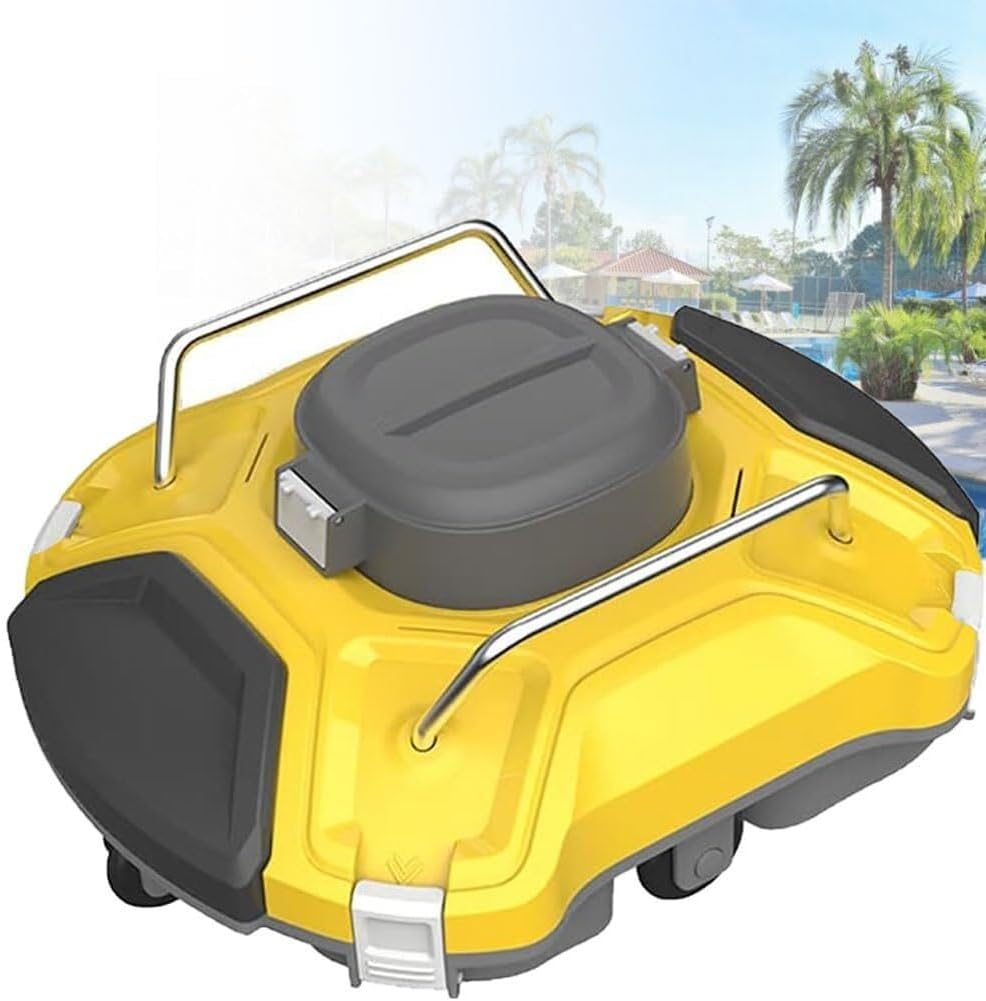 Cordless Robotic Pool Vacuum Cleaner, Smart Automatic Swimming Pool Cleaner with 90 Mins Running Time, Wall-Climbing Underwater Cleaner with Smart Navigation, for Above-Ground Pools